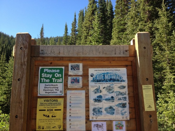 Native Lake Hike Sign